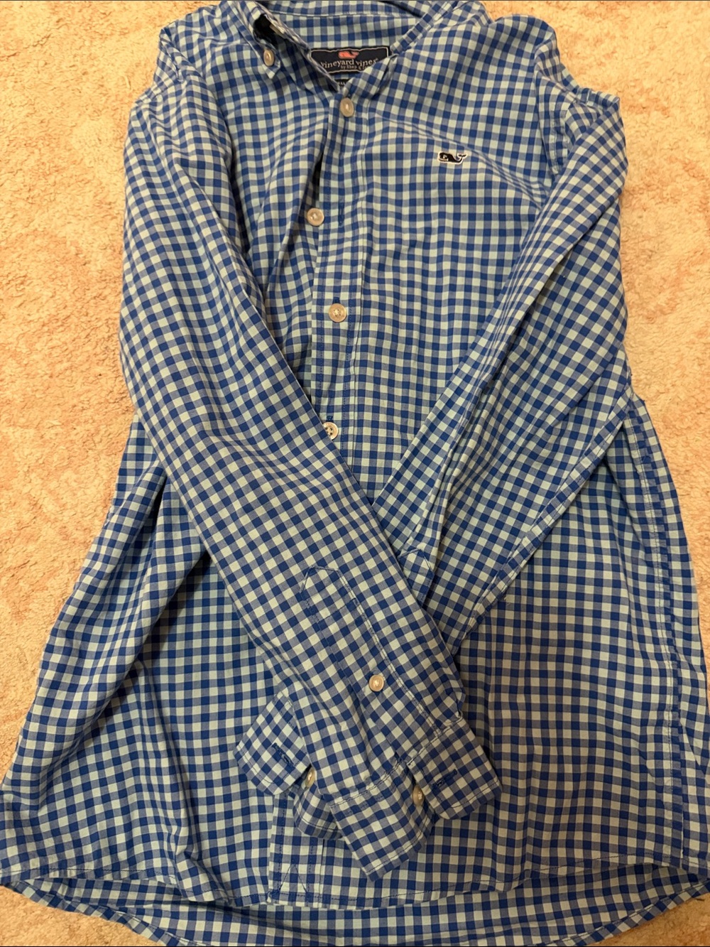 Vineyard Vines Blue and light blue Gingham Button-Down Shirt - Boys